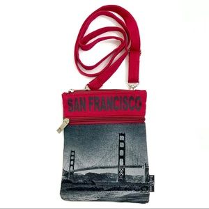 ROBIN RUTH San Francisco Crossbody BAG Red Black